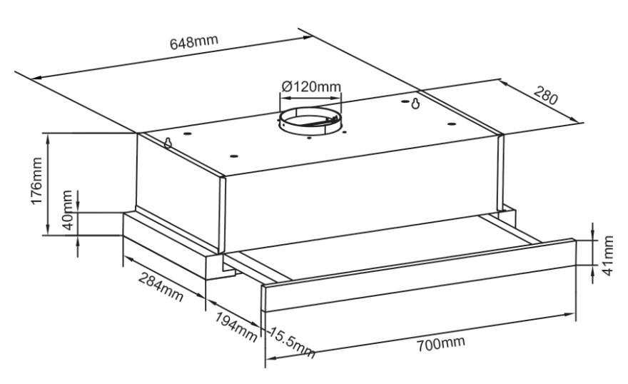 Máy hút mùi âm tủ 70cm CANZY CZ D700B