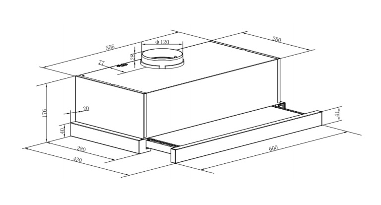 Máy hút âm tủ CANZY CZ C516B