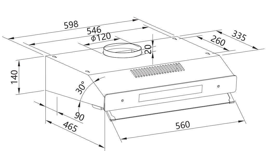 Máy hút mùi cổ điển CANZY CZ 60I50