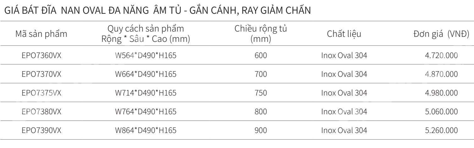 Kệ bát đĩa đa năng EUROGOLD Inox 304 nan Oval EPO7360VX EPO7370VX EPO7375VX EPO7380VX EPO7390VX
