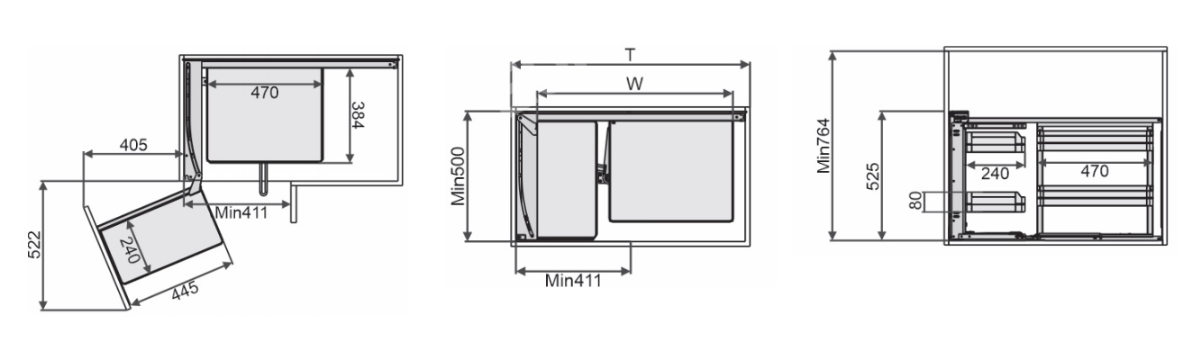 Kệ góc liên hoàn EUROGOLD Inox 304 nan Oval ELO101L ELO102R