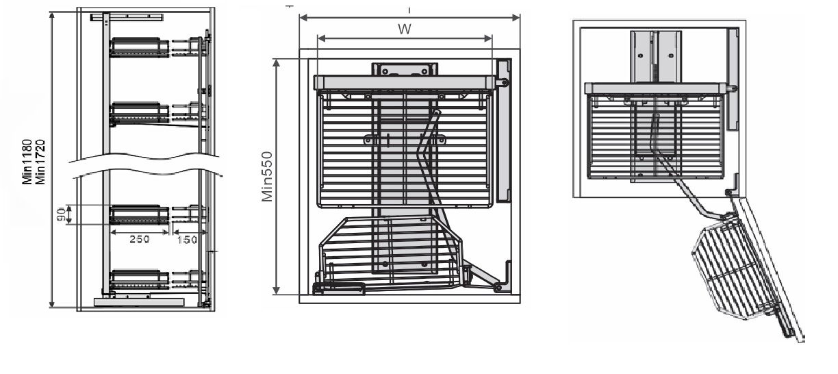 Kệ tủ đồ khô 4, 6 tầng EUROGOLD Inox 304 nan Oval EKO13445 EKO13460 EKO13645 EKO13660