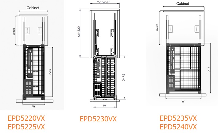Kệ dao thớt gia vị EUROGOLD Inox 304 nan dẹt EPD5220VX EPD5225VX EPD5230VX EPD5235VX EPD5240VX