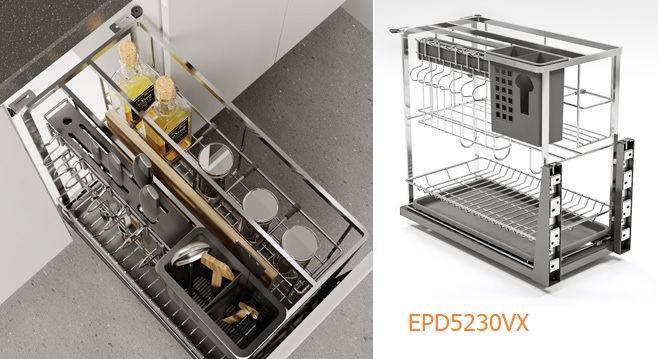 Kệ dao thớt gia vị EUROGOLD Inox 304 nan dẹt EPD5220VX EPD5225VX EPD5230VX EPD5235VX EPD5240VX