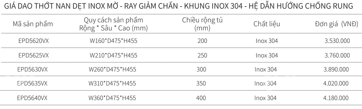 Kệ dao thớt gia vị EUROGOLD Inox 304 nan dẹt - khung inox 304 - EPD5620VX EPD5625VX EPD5630VX EPD5635VX EPD5640VX