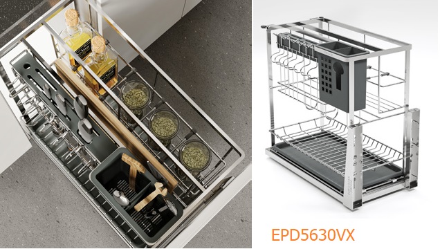 Kệ dao thớt gia vị EUROGOLD Inox 304 nan dẹt - khung inox 304 - EPD5620VX EPD5625VX EPD5630VX EPD5635VX EPD5640VX