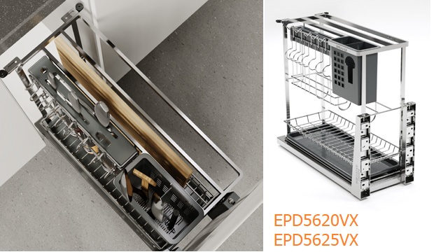 Kệ dao thớt gia vị EUROGOLD Inox 304 nan dẹt - khung inox 304 - EPD5620VX EPD5625VX EPD5630VX EPD5635VX EPD5640VX