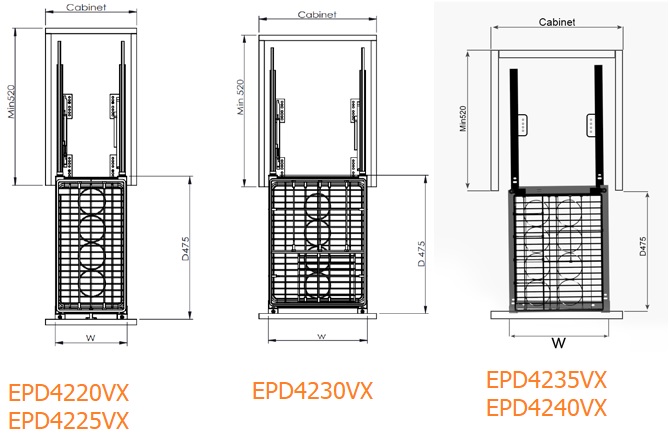 Kệ gia vị EUROGOLD Inox 304 nan dẹt EPD4220VX EPD4225VX EPD4230VX EPD4235VX EPD4240VX