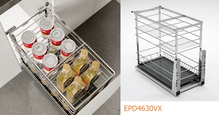 Kệ gia vị EUROGOLD Inox 304 nan dẹt - khung inox 304 - EPD4620VX EPD4625VX EPD4630VX EPD4635VX EPD4640VX