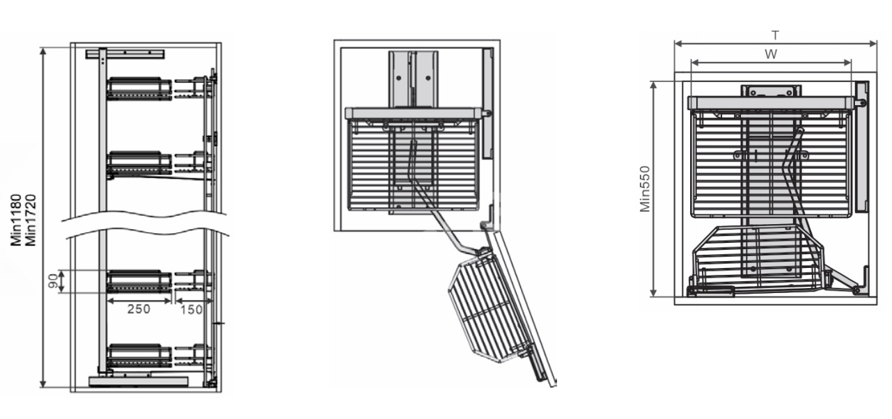 Kệ tủ đồ khô 4 , 6 tầng EUROGOLD inox 304 nan dẹt cánh mở EKD12445 EKD12460 EKD12645 EKD12660