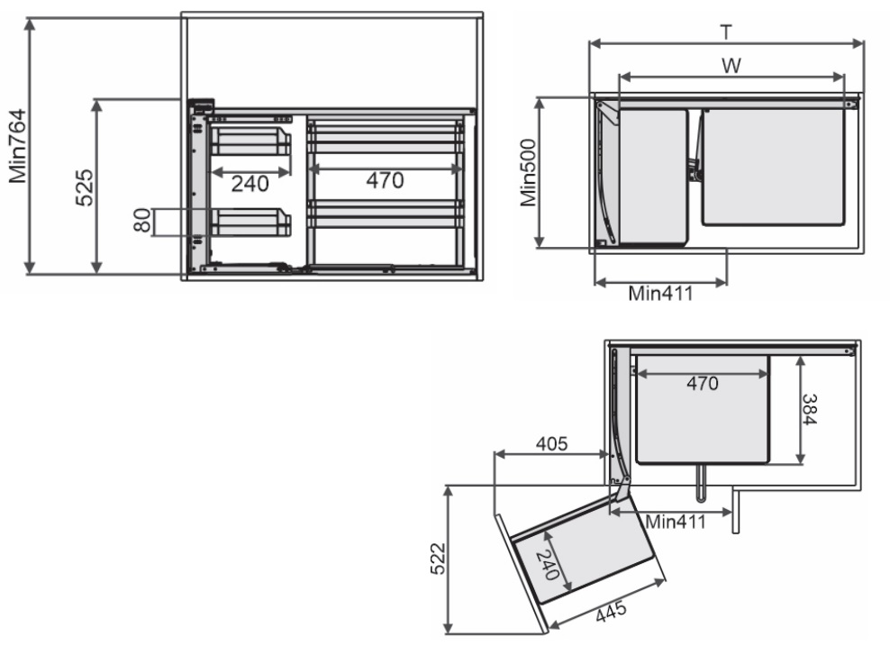 Kệ góc liên hoàn EUROGOLD Inox 304 nan dẹt ELD101L ELD102R