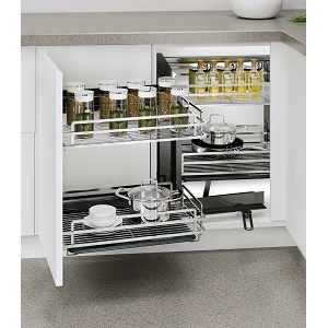 Kệ góc liên hoàn EUROGOLD Inox 304 nan dẹt ELD101L ELD102R