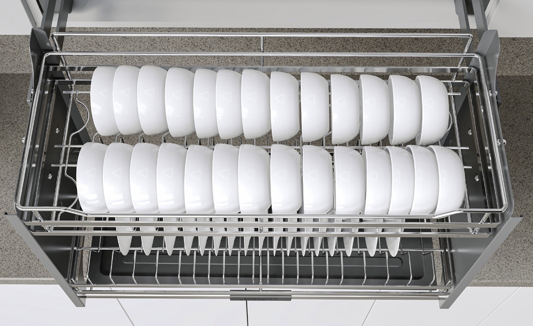 Giá bát đĩa nâng hạ di động EUROGOLD Inox 304 nan tròn EUT9160VX EUT9170VX EUT9180VX EUT9190VX