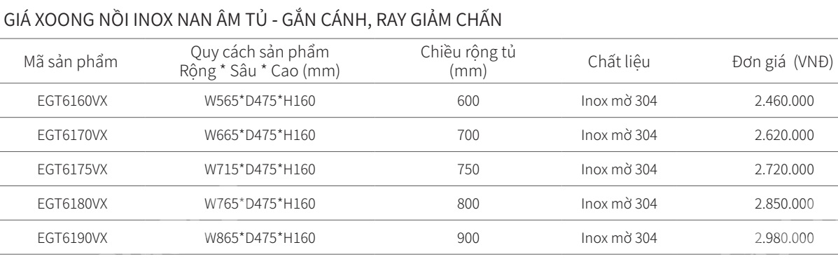 Kệ xoong nồi đa năng EUROGOLD Inox 304 nan tròn EGT6160VX EGT6170VX EGT6175VX EGT6180VX EGT6190VX