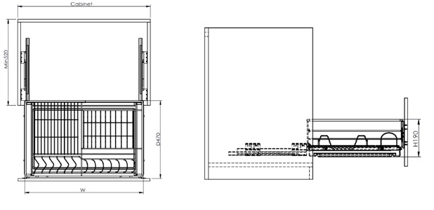 Kệ bát đĩa đa năng EUROGOLD Inox 304 nan tròn EGT7160VX EGT7170VX EGT7175VX EGT7180VX EGT7190VX