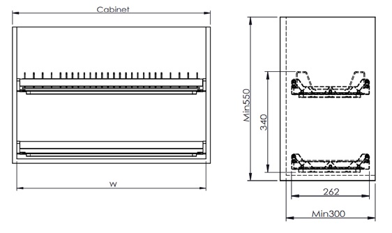 Giá bát đĩa cố định 2 tầng EUROGOLD Inox 304 khung nhôm EPD8260VX EPD8270VX EPD8280VX EPD8290VX