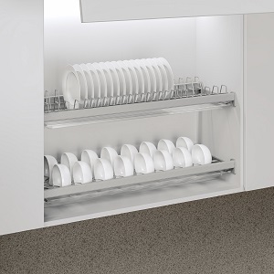 Giá bát đĩa cố định 2 tầng EUROGOLD Inox 304 khung nhôm EPD8260VX EPD8270VX EPD8280VX EPD8290VX