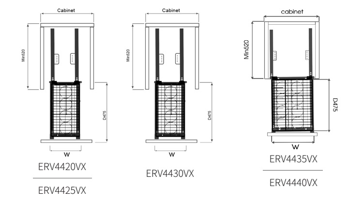 Kệ gia vị đa năng EUROGOLD Inox 304 nan vuông ERV4420VX ERV4425VX ERV4430VX ERV4435VX ERV4440VX
