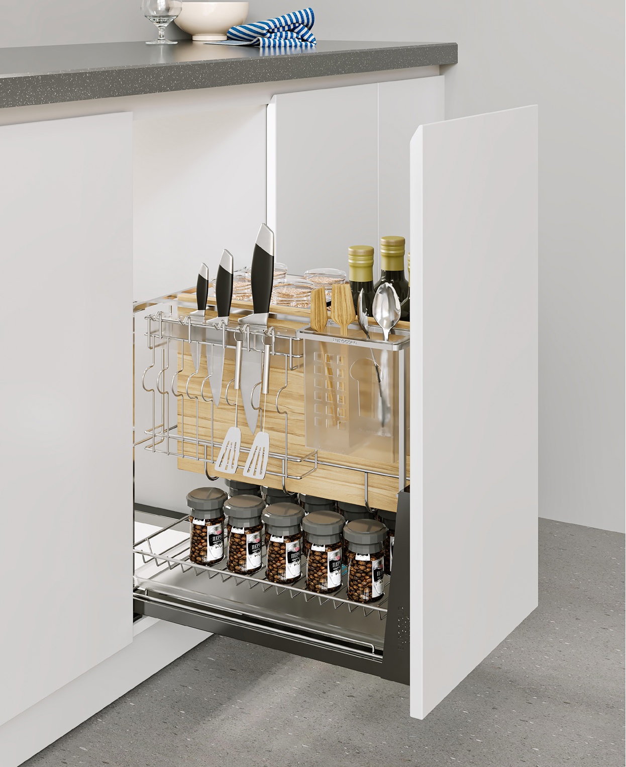 Kệ dao thớt gia vị đa năng EUROGOLD Inox 304 nan vuông ERV5420VX ERV5425VX ERV5430VX ERV5435VX ERV5440VX