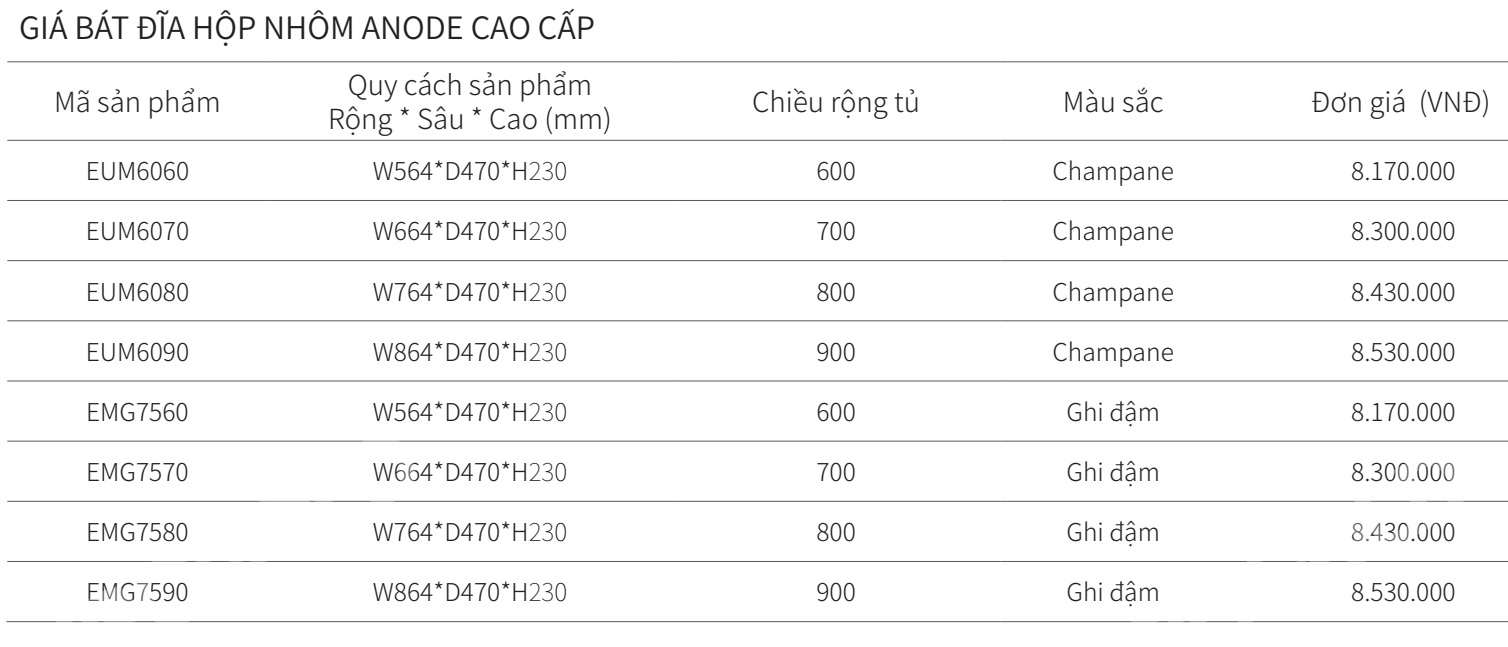 Kệ bát đĩa EUROGOLD nhôm Anode cao cấp EUM6060 EUM6070 EUM6080 EUM6090 EMG7560 EMG7570 EMG7580 EMG7590