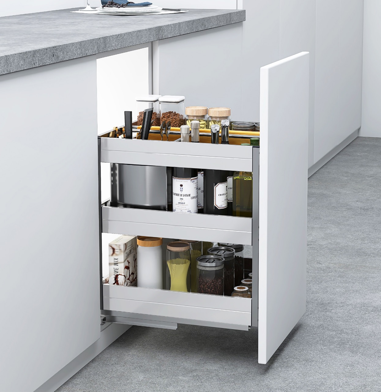 Kệ dao thớt chai lọ đa năng EUROGOLD inox hộp EUB5520 EUB5525 EUB5530 EUB5535 EUB5540