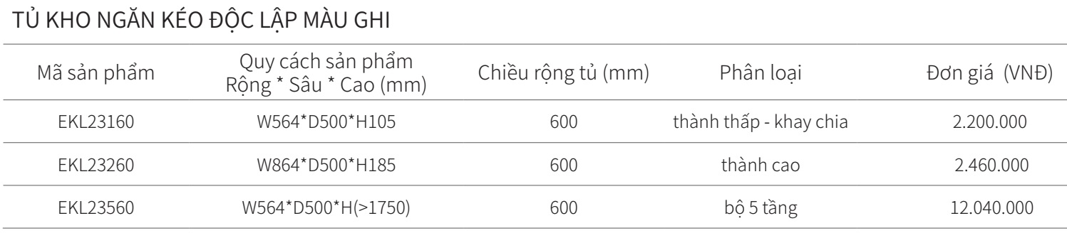 Kệ tủ đồ khô dạng ngăn kéo độc lập EUROGOLD EKL23160 EKL23260 EKL23560