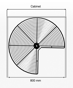 Mâm xoay 270 độ inox 304 nan tròn EUROGOLD EXT27080