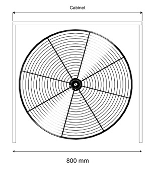 Mâm xoay 360 độ inox SUS304 nan tròn EUROGOLD EXT36080