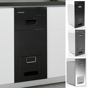 Thùng gạo mặt gương nút nhấn EUROGOLD GC300B GC300G GC300S