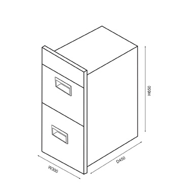 Thùng gạo 2 ngăn kéo mặt gương EUROGOLD GB322B GB322S