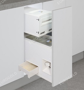 Thùng gạo đôi gắn cánh - âm tủ EUROGOLD GB331W GB332W
