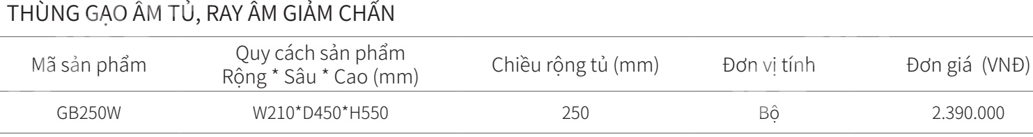 Thùng gạo âm tủ EUROGOLD GB250W