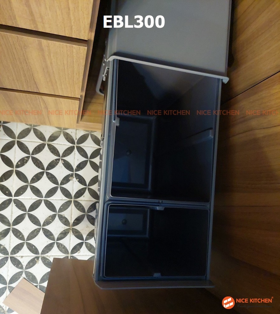 Thùng rác đôi gắn cánh âm tủ EUROGOLD EBL300 EBL400
