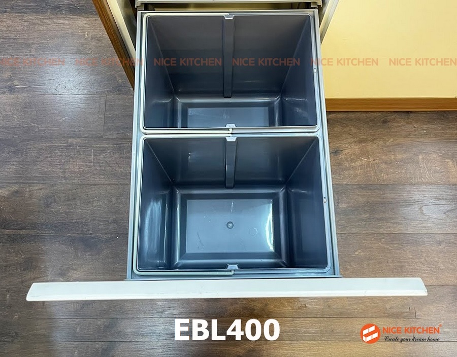 Thùng rác đôi gắn cánh âm tủ EUROGOLD EBL300 EBL400