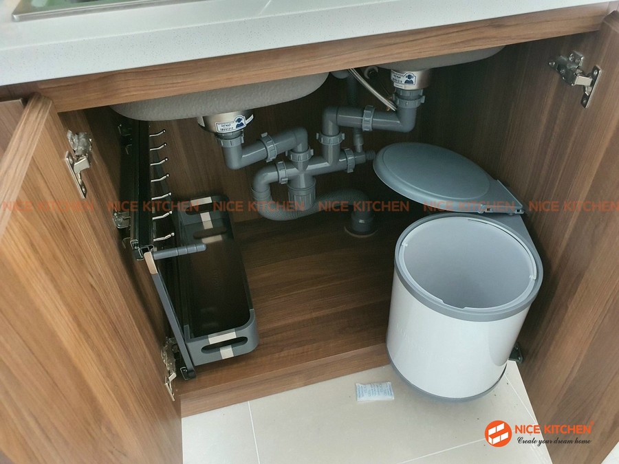 Thùng rác tròn gắn cánh đặt dưới bồn rửa EUROGOLD ERT101 ERT103