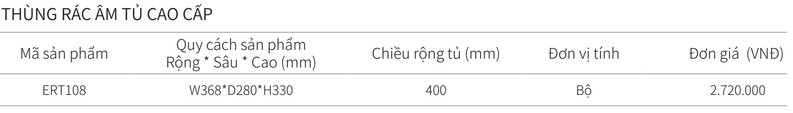 Thùng rác 2 ngăn gắn cánh EUROGOLD ERT108