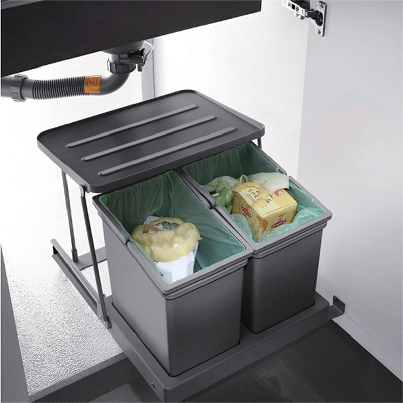 Thùng rác 2 ngăn gắn cánh EUROGOLD ERT108