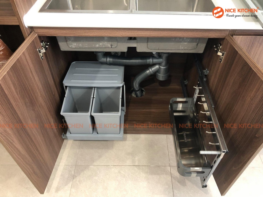 Thùng rác 2 ngăn gắn cánh EUROGOLD ERT108