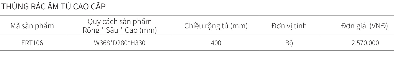 Thùng rác đơn gắn cánh EUROGOLD ERT106