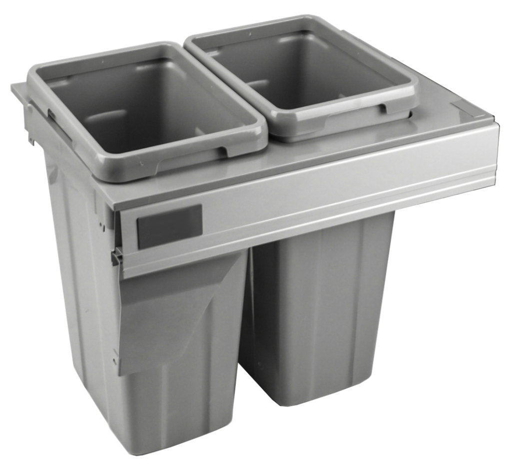 Thùng rác đôi gắn cánh ray hộp giảm chấn EUROGOLD EBA400