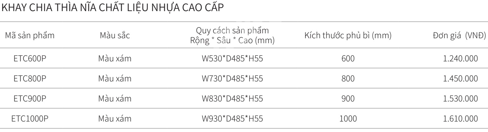 Khay chia thìa muỗng dĩa nhựa ABS EUROGOLD ETC600P ETP800P ETC900P ETC1000P