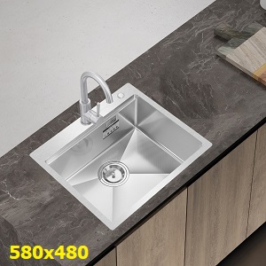 Chậu rửa bát 1 hộc inox SUS304 EUROGOLD EUC15848EA