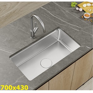 Chậu rửa bát 1 hộc inox SUS304 EUROGOLD EUC17043GB