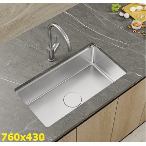 Chậu rửa bát 1 hộc inox SUS304 EUROGOLD EUC17643GB