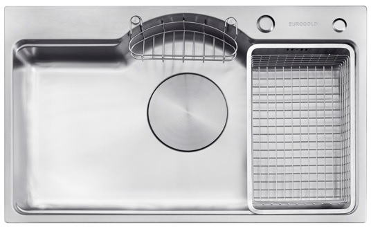 Chậu rửa bát 1 hộc inox SUS304 EUROGOLD EUD27848GA