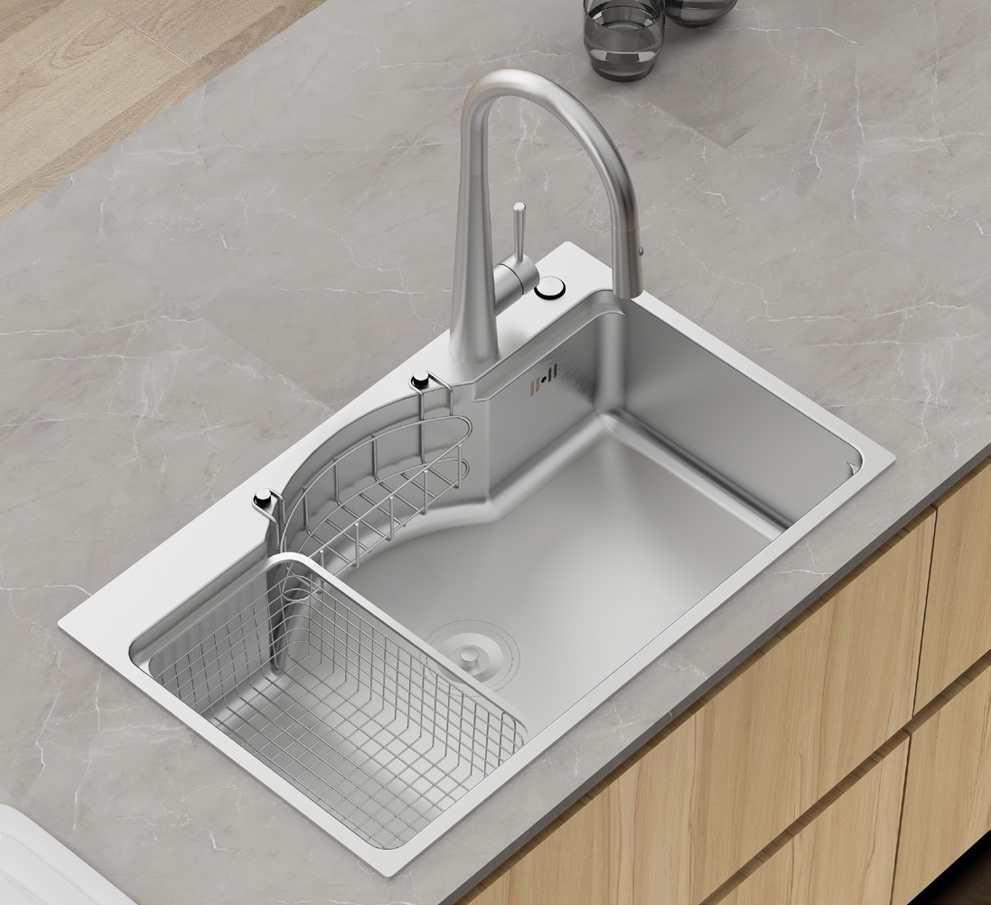 Chậu rửa bát 1 hộc inox SUS304 EUROGOLD EUD27848GA