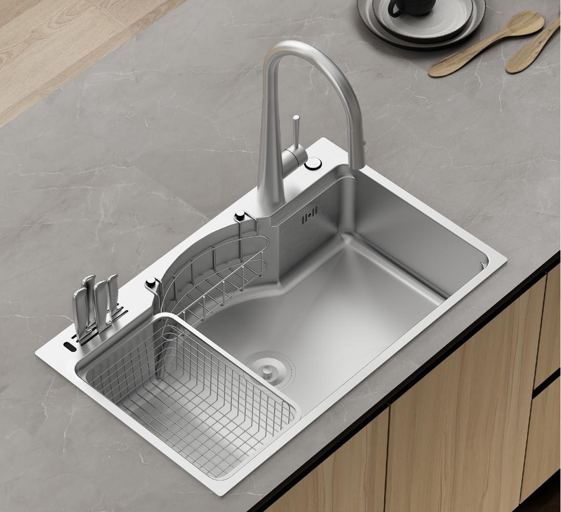 Chậu rửa bát 1 hộc inox SUS304 EUROGOLD EUD37848GA