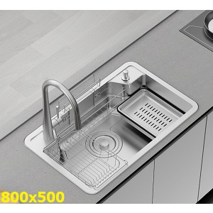 Chậu rửa bát 1 hộc inox SUS304 EUROGOLD EUC88050GA