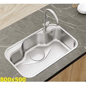 Chậu rửa bát 1 hộc inox SUS304 EUROGOLD EUC88050GE