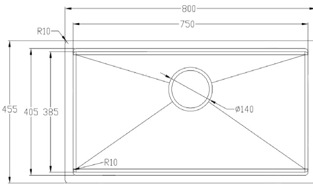 Chậu rửa bát 1 hộc inox SUS304 EUROGOLD EUS18045GB EUC18045LB